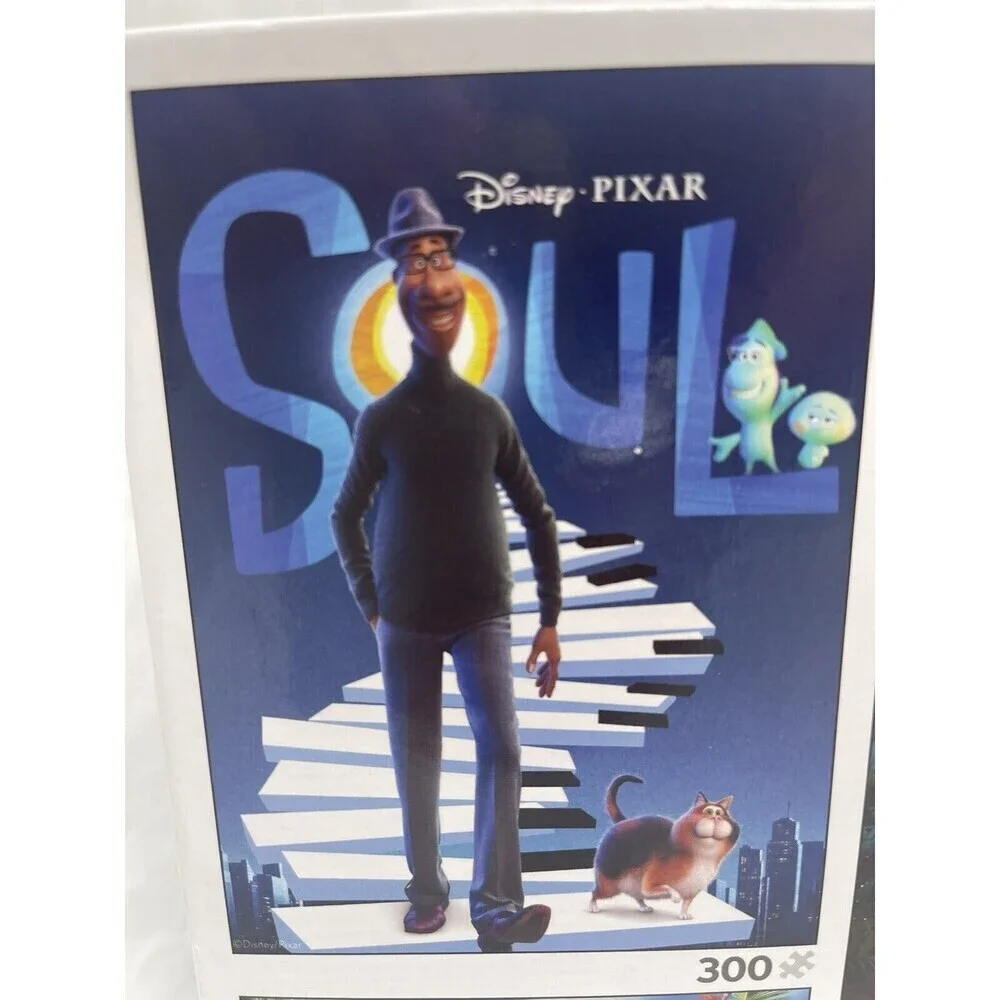 5 in 1 Jigsaw Puzzle Disney Movies Encanto Moana Soul Raya Luca Open Box Unused